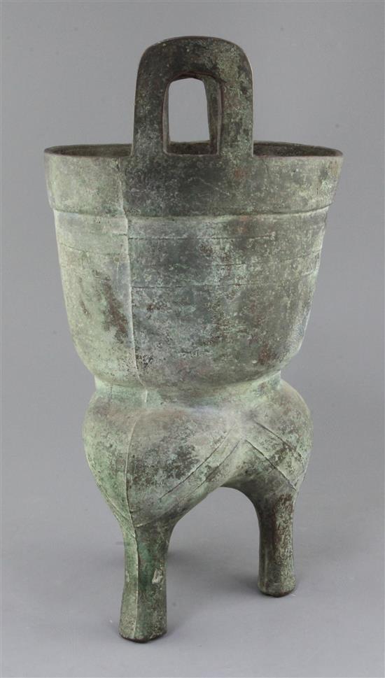A large Chinese archaic bronze tripod steamer vessel, Yan, Western Zhou dynasty, 10th-9th century B.C., 44cm